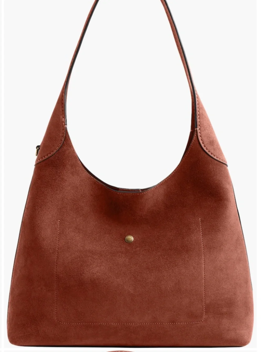 NWT $395 COACH Brooklyn 34 Suede Shoulder Bag in CLAY!